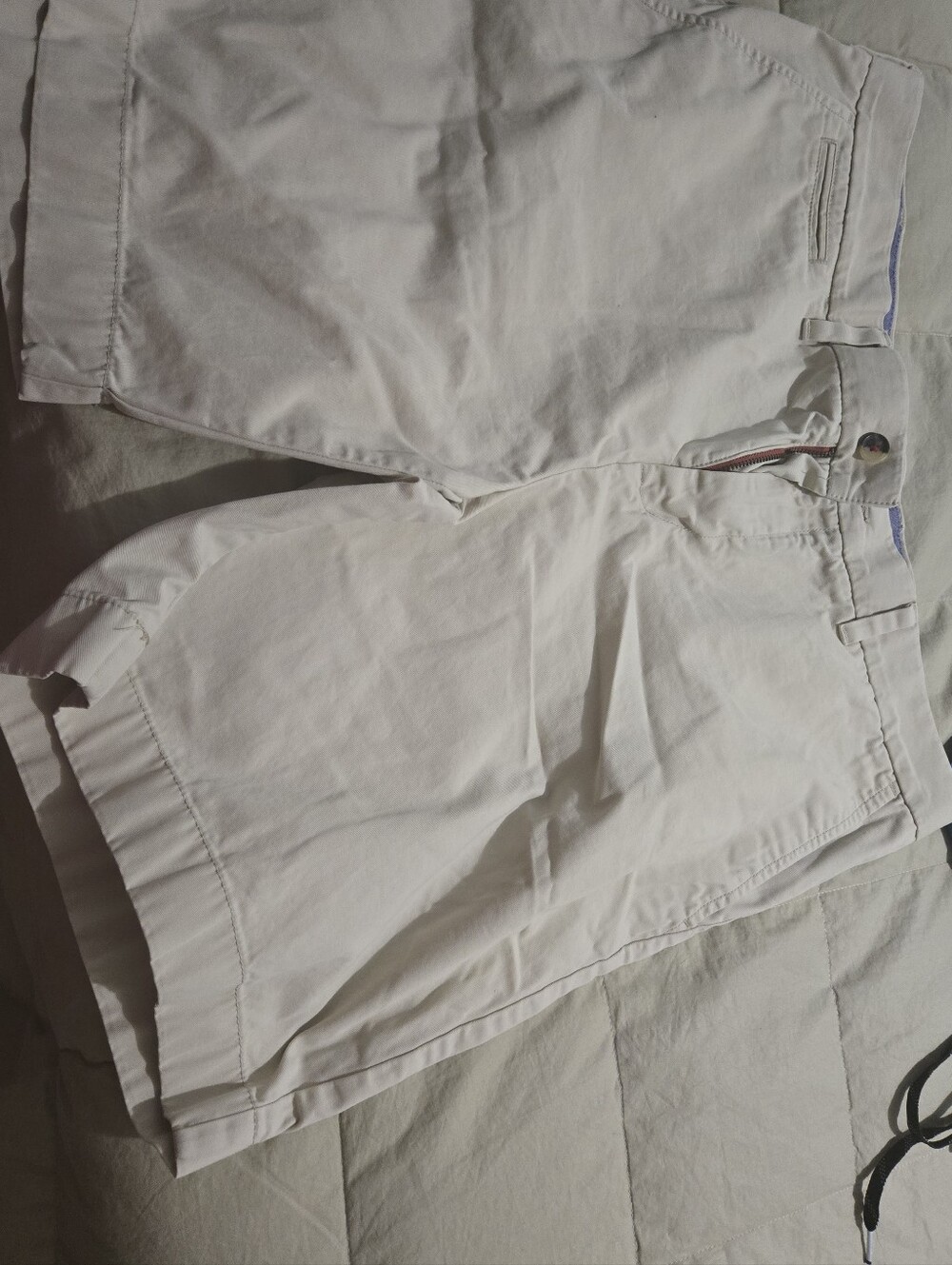 Tommy Hilfiger White Flat-Front Men's Shorts